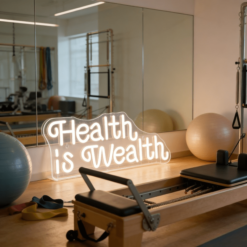 Health is Wealth Neon Sign LED - Health Wellness And Lifestyle 评论和价格