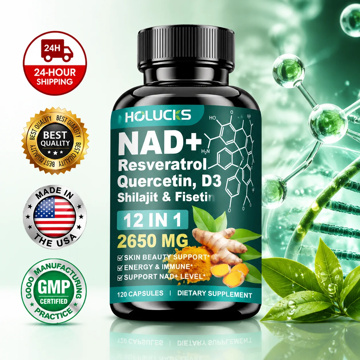 High Potency NAD+ Supplement,  - Health Wellness Vitality 评论和价格